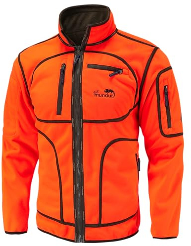 Full mundur Chaqueta de Caza Naranja Blaze Camo Chaqueta Reversible Naranja para Hombre Cortavientos Impermeable