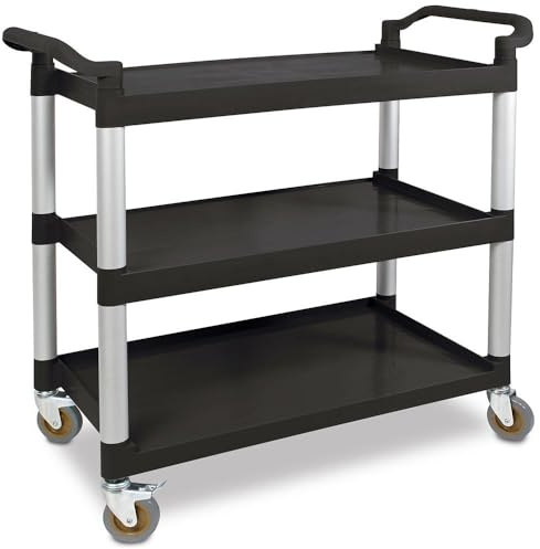 BRB Etagenwagen aus Kunststoff, 3 Etagen, LxBxH 810x415x970 mm, Tragkraft 225 kg