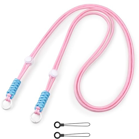 VOVMOEYA Kameragurt, Halsgurt für Fujifilm Mini 12/11/9/8/7+, langer Umhängegurt für Kamera, Ausweisclip, Schlüssel, Geldbörse, Mehrzweck-Tragegurt (Rosa)