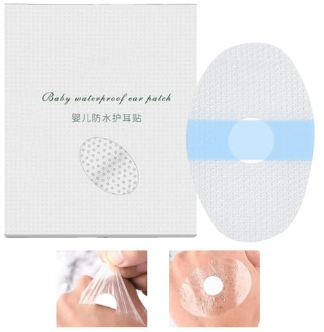 Parches impermeables para los oídos para bebés, adhesivos impermeables para los oídos para niños, cubiertas para los oídos para la ducha, 10 unidades, adhesivos impermeables de gel de silicona para