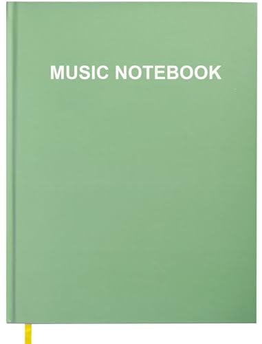 Tuun Fuplan Blank Sheet Music Notebook - Music Composition Manuscript Staff Paper Art Notebook, 160 Thick Pages, 8.5’’ x 11’’, Green