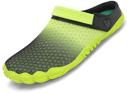 SAGUARO Dam herr tofflor trädgård clogs sommar strandsko halkfri toffel storlek 36–48 EU, Gradient grön, 46 EU
