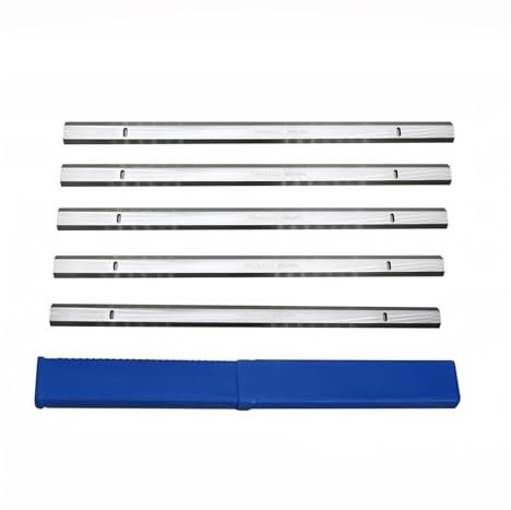 Lames de couteaux de rabot 5 pièces 319x18,2x3,2 mm Lames de rabot HSS, couteaux d'épaisseur for le travail du bois avec doubles bords, outils tranchants 12,6x0,72x0,13 pouces