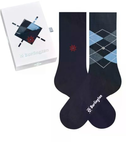 Burlington Everyday X-Mas W So algodón estampados 2 pares, Calcetines Mujer, Multicolor Beige Red 0080, 36-41