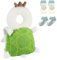 Jinfanshurich Almohada Protección para la Cabeza del, Protector de Cabeza de Ajustables, Suave Anti-Caídas Soporte para la Cabeza del Bebé, para Edad 4-24 Meses Bebé,Tortuga