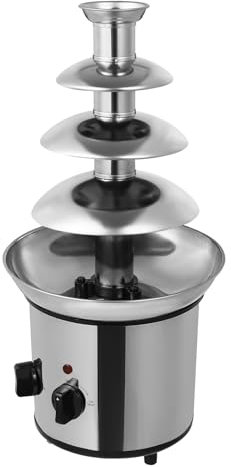 Qussse Fontana di cioccolato a 4 livelli, 170 W, 1,8 l, per fontana di cioccolato, per anniversari, matrimoni, compleanni, feste