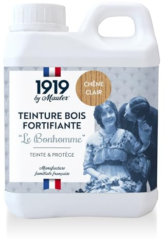 MAULER Teinture Bois Intérieur Anti-Tache - La Fortifiante Chêne Clair 2,5L | 2 en 1 Teinte et Fond Dur - A base de résine antitache - Faible Odeur - Manufacture Mauler depuis 1919