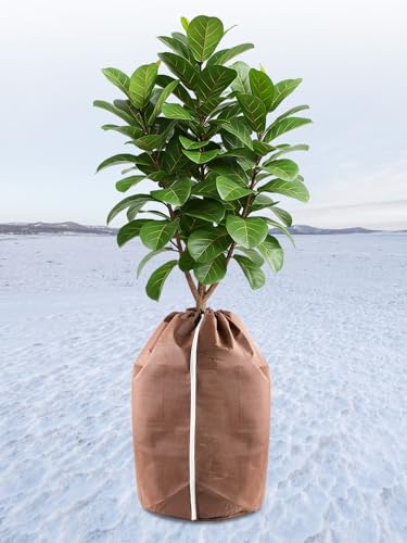 Landrip Thermo Topfschutz für Pflanzen in Aussenbereichen (50x80 cm), Winterschutz für kübelpflanzen, Topfschutz mit Zugband, Frost Schutz für Pflanzkübel Pflanztöpfe für Pflanzen