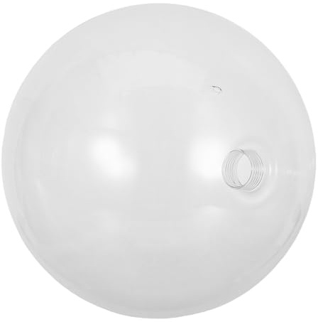 jojofuny G9 Glass Dome Lampshade 180mm Globe Lamp Shade Threaded Neck Light Bulb Guard Replacement for Pendant and Wall Sconce Lighting