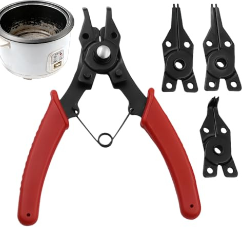 Kit de pince à anneau | Anneau de sécurité 4 en 1 intérieur et extérieur, outil annulaire – Pour la maison, l'atelier, la réparation de moteur, bijoux, câbles électriques, tuyaux