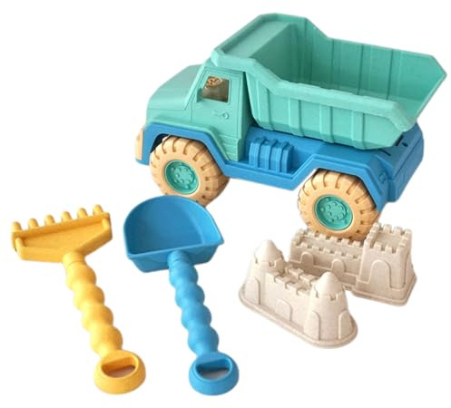 Kit per costruire castelli di sabbia - in non tossici, giocattolo da spiaggia sicuro per bambini | 2 per la sabbia del castello, giocattoli da spiaggia da viaggio, autocarro con
