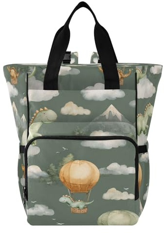 Ttgoth Sac à dos à langer imperméable avec porte-biberons isothermes, sac à dos de voyage multi-poches avec sangles de poussette pour maman et papa