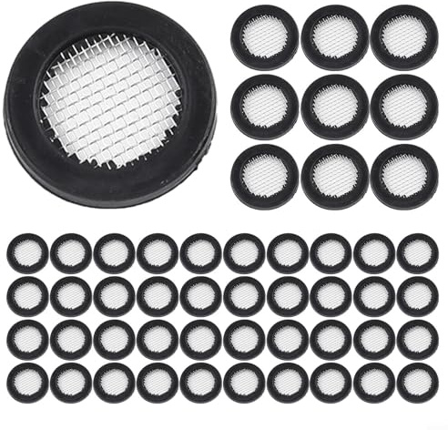 Zeroupshop Lot de 50 joints toriques en acier inoxydable pour pommeau de douche et robinet, écran à 40 mailles pour réduire l'encrassement, 19 mm de diamètre extérieur x 12 mm ID