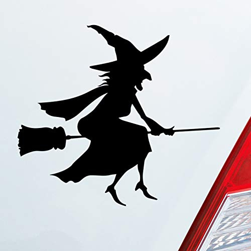 Hellweg Druckerei Hexe Witch Besen Frau Hexerei Auto Aufkleber Sticker Heckscheibenaufkleber