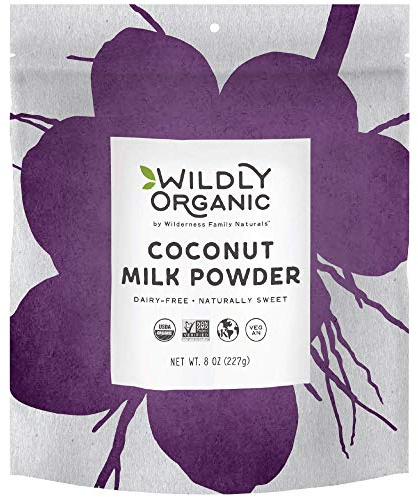 Wildly Organic Coconut Milk Powder 8 Oz Bag - Organic, Dairy-Free, Dry Milk Powder, Unsweetened, Dehydrated, Gluten-Free, Soy-Free, Non-GMO, Kosher, Vegan, 97% Coconut Milk with Zero Fillers - Makes Coconut Milk & Cream by Adding Water, Perfect in Smoothies, Coffee, Baking, & Cooking