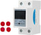 DEWIN KWh Din Rail Meter, Single Phase Energy Meter, 220V 5(80) A Digital 1-Phase 2 Wire 2P DIN-Rail Electric Meter, Electronic KWh Meter