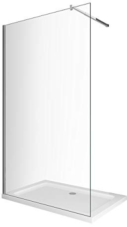 Parete doccia 8 MM Walk in Reversibile Altezza 200 CM (88-90 X H.200 8 MM)