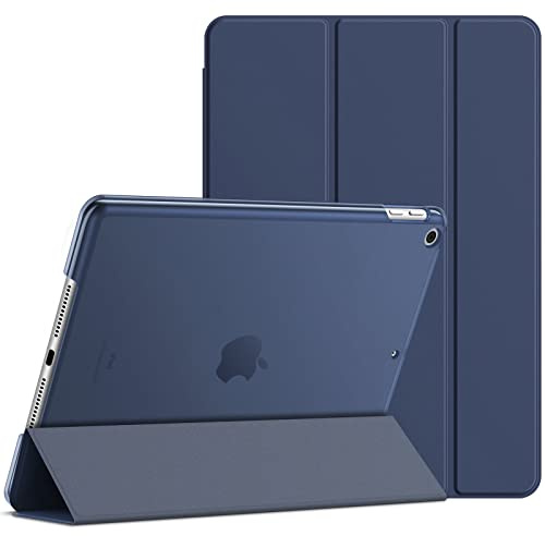 JETech Hülle für iPad 6./5. Gen 9,7 (2018/2017), Tief Navy | Schlanke Transluzent Rückseite, Dreifach-Ständer, Auto Schlafen/Wachen, Leichter Stoßschutz