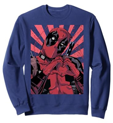 Marvel Deadpool Closed Hand Heart Sweatshirt