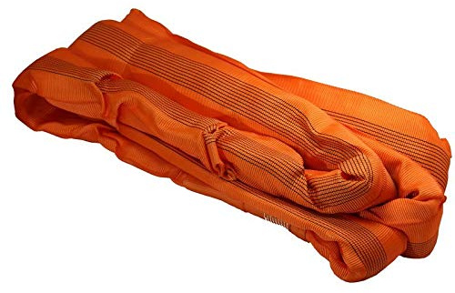 Rundschlinge 15t / 15000kg Tragkraft, 12m Umfang, endlos mit Polyesterkern, Hebegurt Hebeband Orange