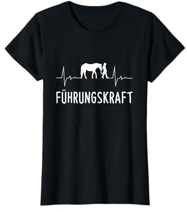 Führungskraft Pferde Reiten Lustiges Pferd Reiter Herzschlag T-Shirt