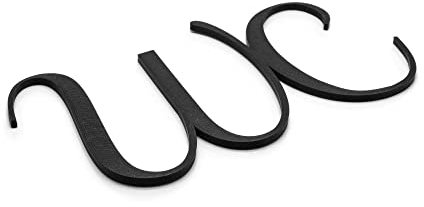 Plaque de porte, sous forme d’écriture, autoadhésive, avec inscription personnalisable, noire