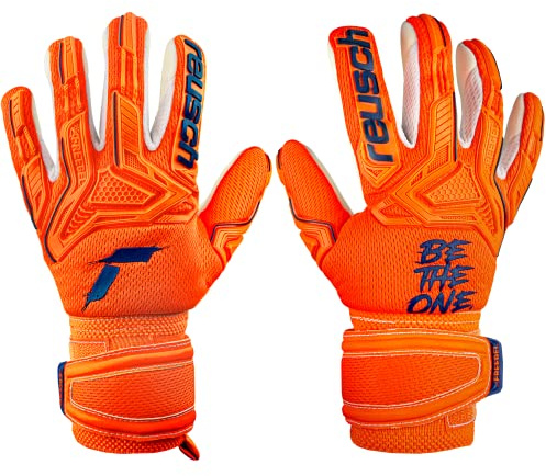 Reusch Unisex Unisex Torwarthandschuhe Attrakt Freegel Silver Junior shocking orange 4