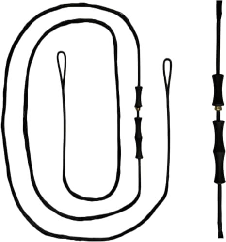 DEERACE Traditionelles Recurve-Bogenschnur und Bogensehne Fingerschoner-Set, Dacron-Bogenschnur mit Fingerschutz (AMO 177,8 cm (tatsächliche Länge 167,6 cm), 14 Stränge (empfohlen für bis zu 22,7 kg))