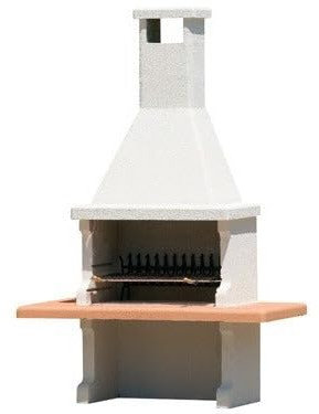 Briconess.com Barbecue Grande prefabbricato in Cemento con griglia 94x40 cm Beton Ceppo