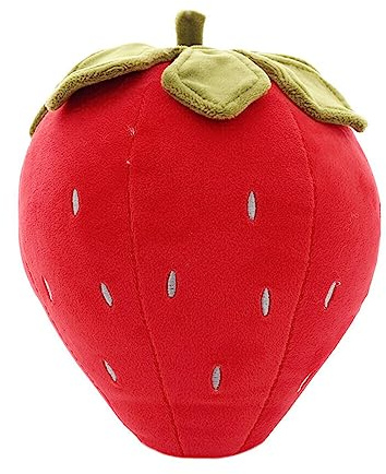 Uposao Niedliches Erdbeere Plüschtier,50CM Kreative Süße 3D Erdbeere Obst Komfort Gefüllte Plüsch Kissen Stofftier Kuscheltier Kinderzimmer Dekokissen Geburtstagsgeschenk für Kinder Erwachsene,Rot