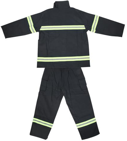 Leapiture Flammhemmende Kleidung, Feuerfest, Hitzebeständig, Feuerwehr-Schutz, Reflektierender Mantel, Hosen, Persönliche Schutzausrüstung(M -Dunkelblau)