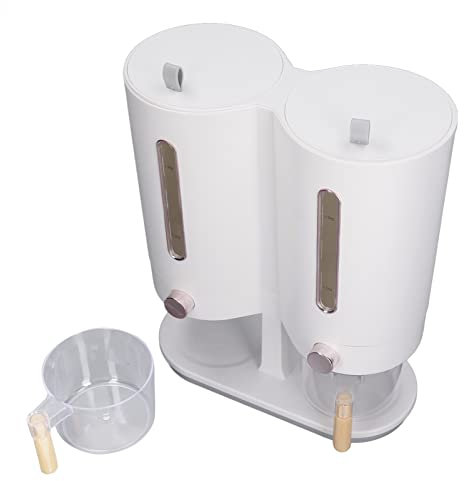5kg Kitchen Rice Bucket, Double Barrel Press Type Japanese Rice Barrel for Kitchen (Generic17v50pzakc-12)