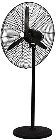 Ventilatore da Terra, Ventilatore a Piedistallo Oscillante, Potente e Silenzioso, Motore in Rame, 3 velocità, per Casa e Ufficio (Nero) (Nero 550MM)