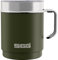 Sigg - Mug Thermos - Travel Mug Roasted Green - Avec Couvercle en Tritan & Anse - Lavable au Lave-Vaisselle - Sans BPA - Acier Inoxydable 18/8 - Camping & Randonnée - Vert Foncé - 0,36L
