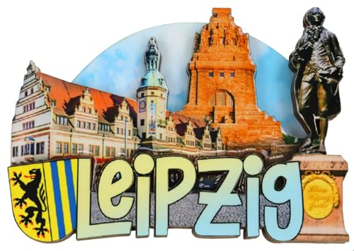 Souvenir Magnet Leipzig 8,5 x 7 x 1 cm Kühlschrankmagnet Stadt Deko GCG 719568