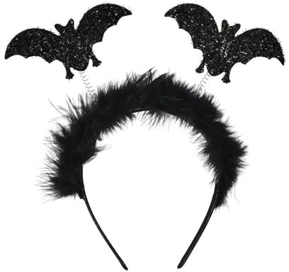Athem Fledermaus Ohren Haarreif - Halloween Kostüm Deko Accessoires für Kinder, Erwachsene, Damen & Herren, Fledermaus Kostüm Kopfschmuck für Halloween, Fasching & Karneval Party (1)