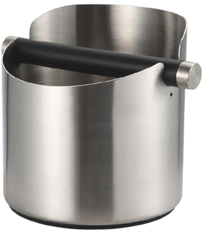 Chaies Bidone della spazzatura del caffè della barra - Cassetta antiurto rinforzata in acciaio resistente agli urti e raccogli fondi di caffè,Bustina con barra removibile e base in gomma antiscivolo,