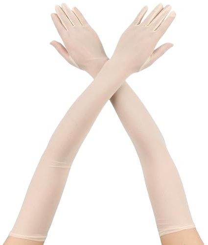 Tüll Handschuhe Damen,Lange Handschuhe Damen,Schwarze Handschuhe Kostüm,Handschuhe Damen Elegant Black Gloves Costume,Long Armstulpen Gloves Sexy für Hochzeit Braut Halloween Tanz Kostüm Abend Party