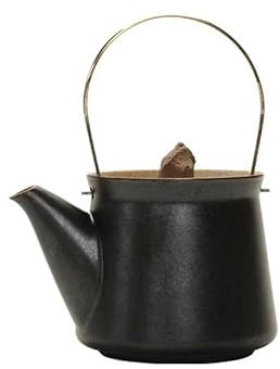 Tetera de cerámica Tetera pequeña Tetera de cerámica Tetera Individual Tetera Retro Hecha a Mano Teteras Juego de té Tetera Infusor Tazas de té Teteras Tetera (C Talla única)