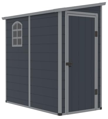 WESTMANN Gerätehaus Hortus M 111x191x194 cm Anthrazit Kunststoff Gartenhaus