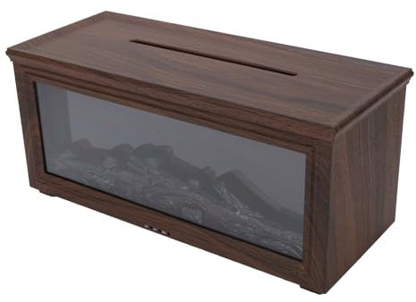 Kamin -Aromatherapie -Diffusor, Ultraschalltonisch ätherische Ölnebel -Flamme -Luftbefeuchter mit 7 Farben, Timer, Automatisch Abgeschaltet, 280 Ml Wassertank, 35 DB Ruhig, für