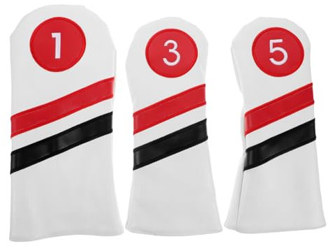 UPKOCH 3stücke Golfschlägerhauben Aus Pu-Material Wiederverwendbare Putter-schutzhüllen Baseballschlägerhüllen Für Golfliebhaber Und Sportbegeisterte