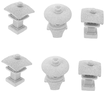 Toddmomy 6piezas Pagoda Decoración Arenisca Artesanía Micropaisaje Jardín Manualidades