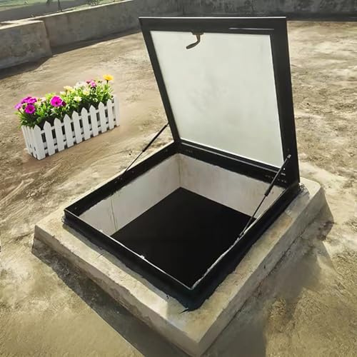 Tragaluz De Techo,Ático Sala De Estar Cubierta De Tragaluz,Sótano Ventanas,Tragaluz De Vidrio Templado,Adecuado Para Áticos,Solarios Y Sótanos(78 * 88cm/30.7 * 34.6in)