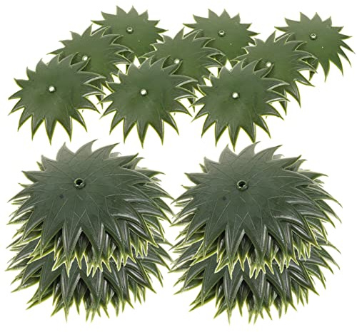 Cabilock 50 pièces Calices Plastique Vert pour Fleurs Artificielles Accessoires DIY pour Création Calices Réalistes pour Bricolage de Bouquets