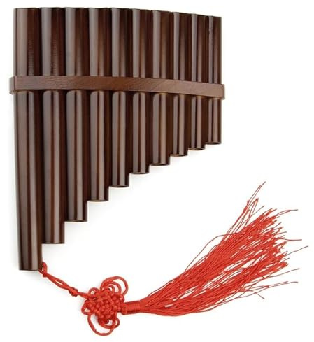 Panflöteninstrument Traditionelles Musikinstrument Aus Bambus 10 Pfeifen Panflöte C Tonart(Type7)