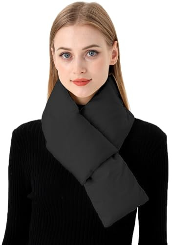 YAMEE Bufanda de Invierno Mujer Cálida,Bufanda de Plumón Invierno para Mujer Suave Moda,Bufandas Larga para Senderismo,Acampada,Esquí,90 x 12.5 cm