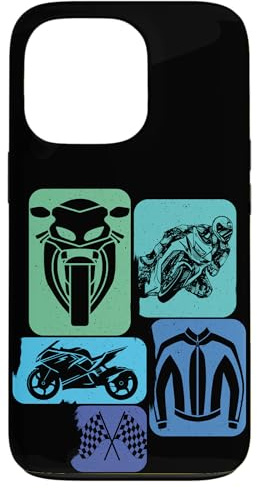 Moto GP Motorista Motero Motocicletas Motos niño Boys Retro Carcasa para iPhone 13 Pro