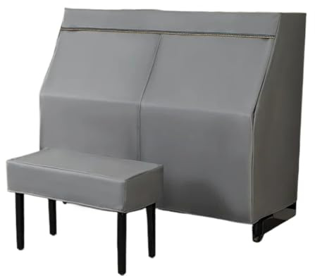 Klavier Flügel Abdeckung Klavierbezug-Sets, allgemein, modern, wasserdicht, for Klavier, Hocker, Sitze, Heimdekoration, Klaviertuch(Gray,Double seat)