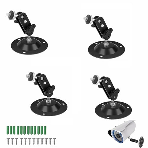 4Pcs Soporte de CáMara Soporte Camara Vigilancia Ajustable de 360 Grados
